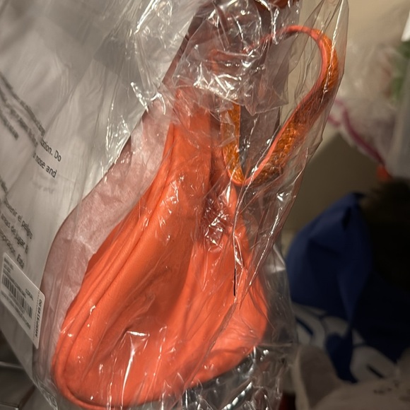 Badgley Mischka Solid/Snake Combo Chic coral  Bag with Gold Details - Picture 3 of 5